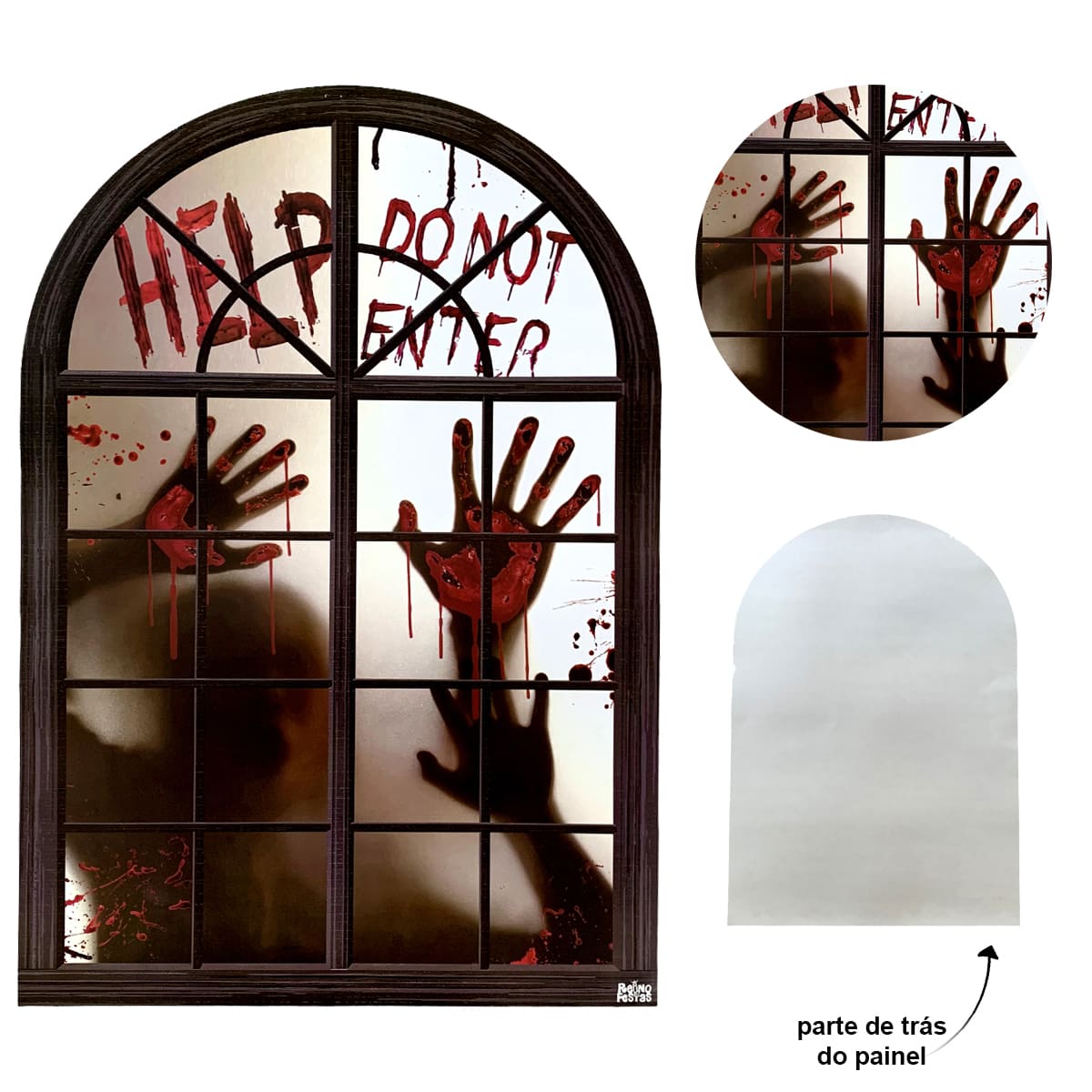 Painel Halloween Bruxa Assustadora Gigante Terror- 70x40