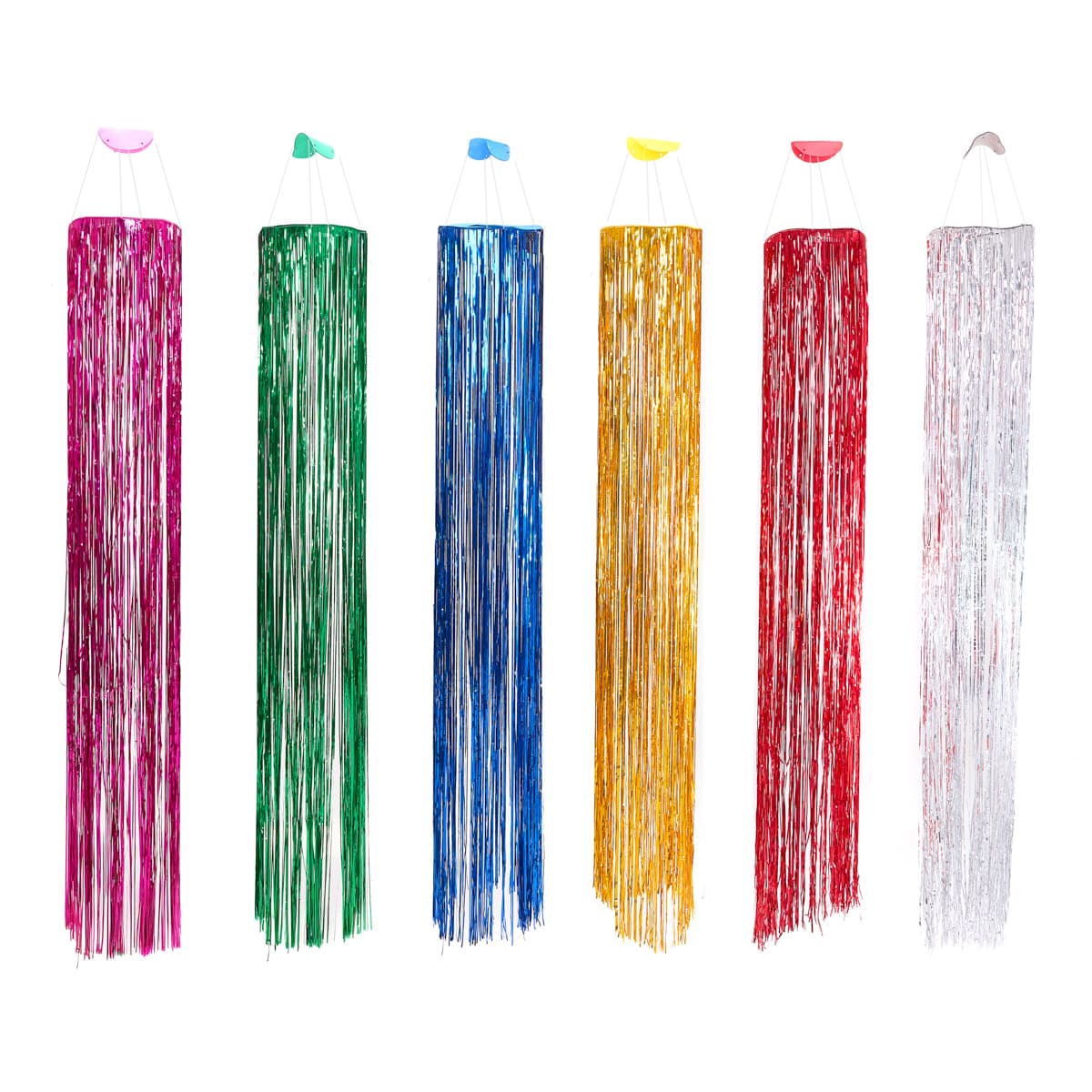 10 Enfeites De Teto Franjas Metálicas Decoração De Carnaval