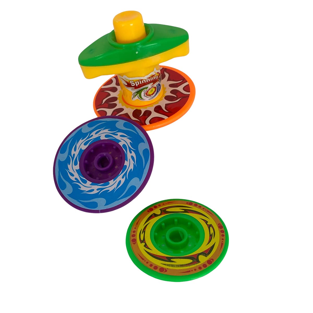 Brinquedo Vortex Pião de Plástico com Lançador