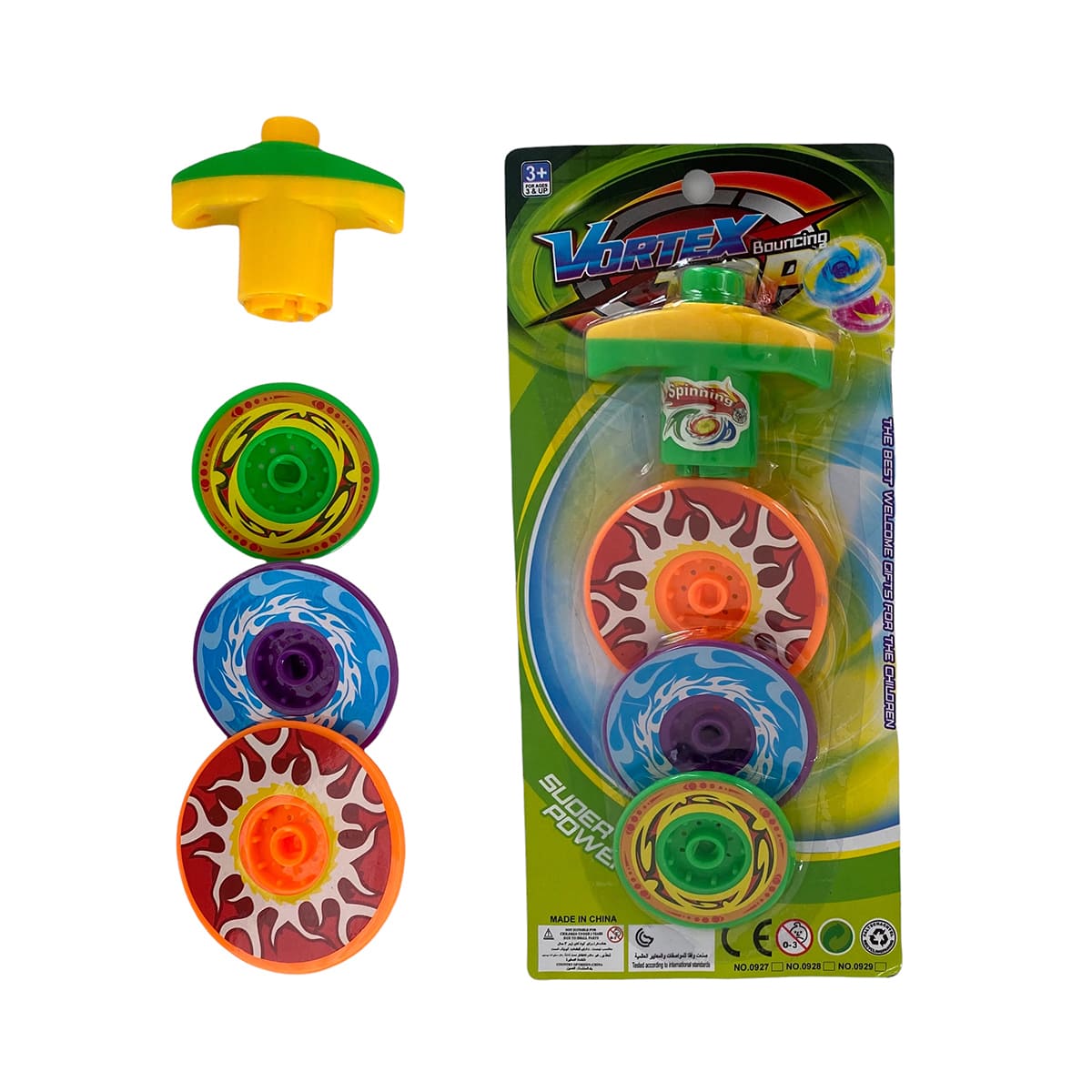 Brinquedo Vortex Pião de Plástico com Lançador