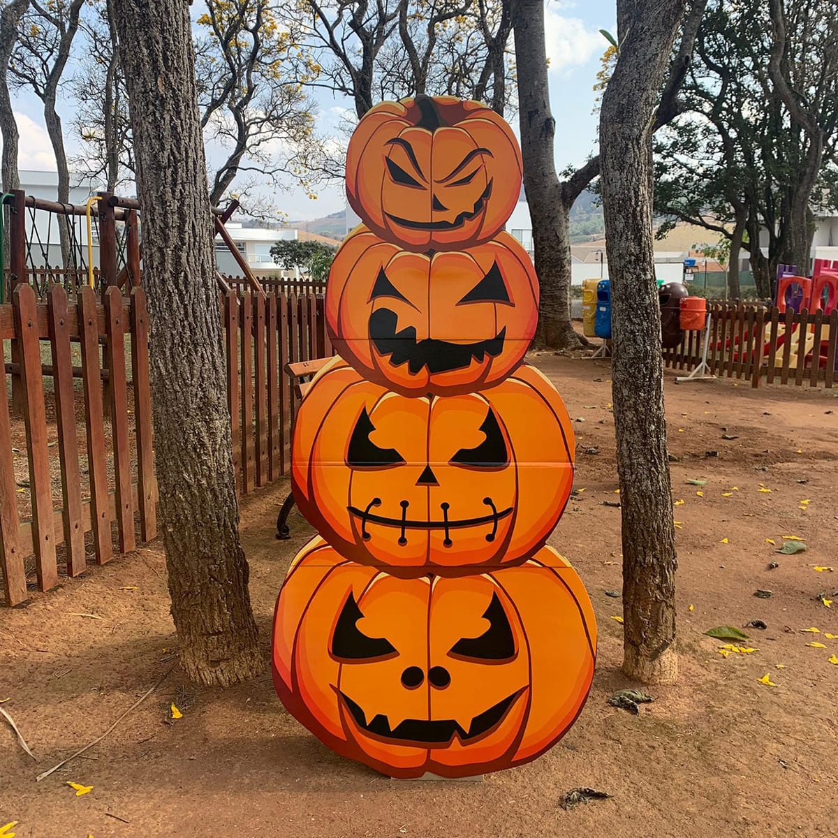 Totem abobora halloween