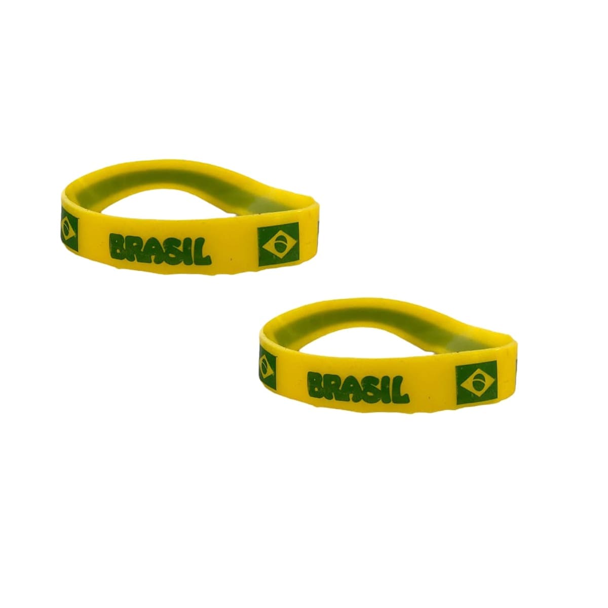 Pulseira Silicone Brasil com 2 unidades