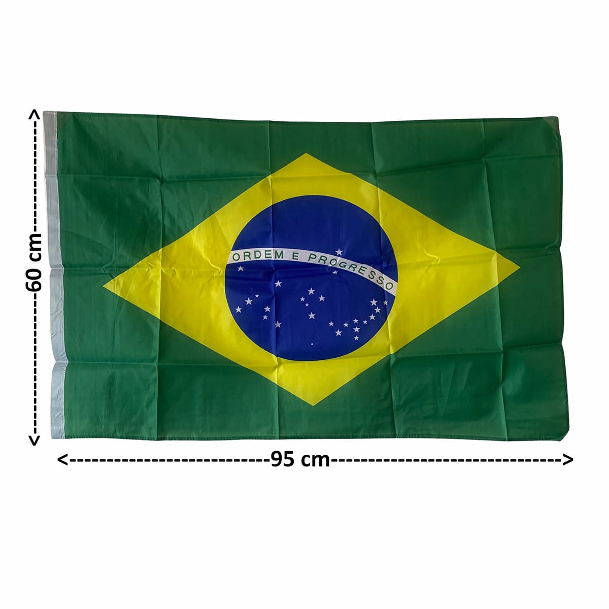 Bandeira Brasil Tecido com Haste para Carro 45x30 cm