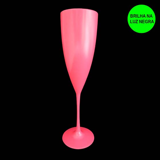 Taça Champagne 180 ml Rosa Neon
