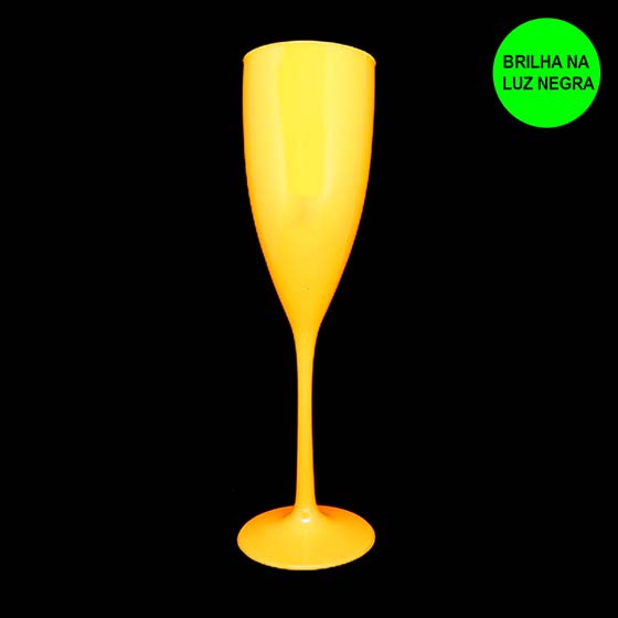 Taça Champagne 180 ml Laranja Neon