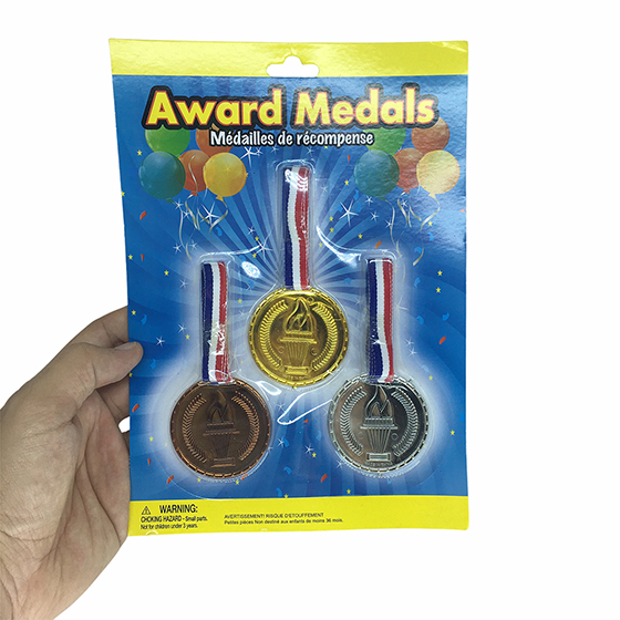 Kit Medalhas de Brinquedo Premiação com 3 medalhas