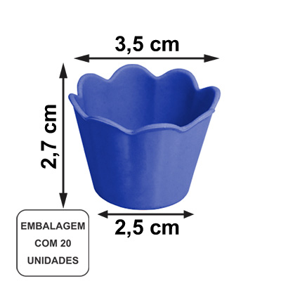 Mini Pote Girassol Azul Escuro - 20 unidades