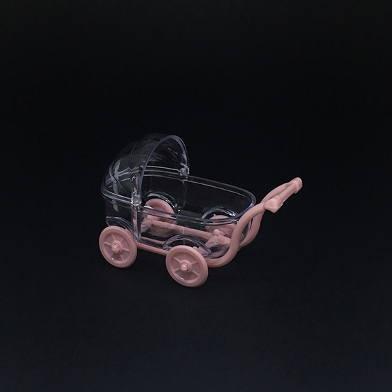 Mini Carrinho de Bebê Rosa para Lembrancinha - 5 unidades