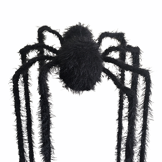 Aranha Preta Perna Gigante Decoração de Halloween