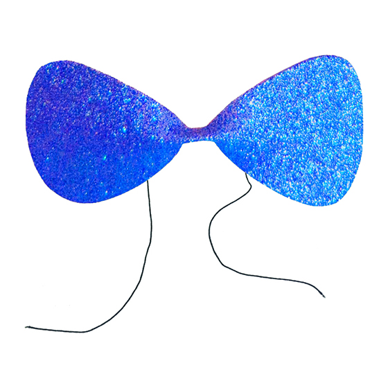 Gravata Borboleta Glitter EVA Azul Ref. 132A