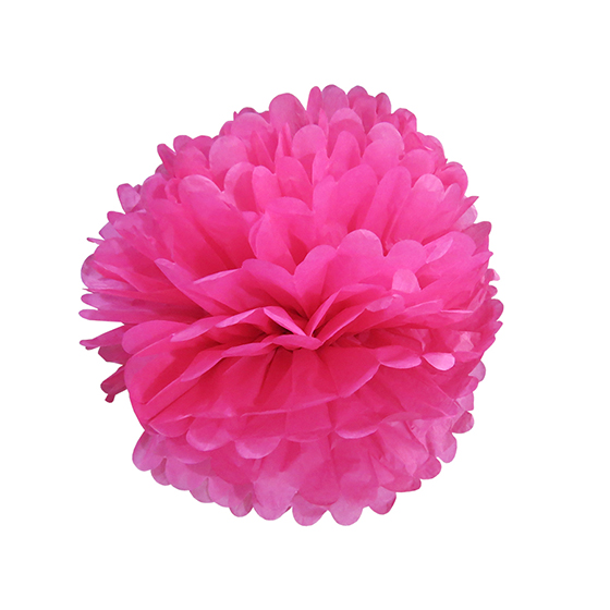 Balão Pompom de Seda Grande Pink