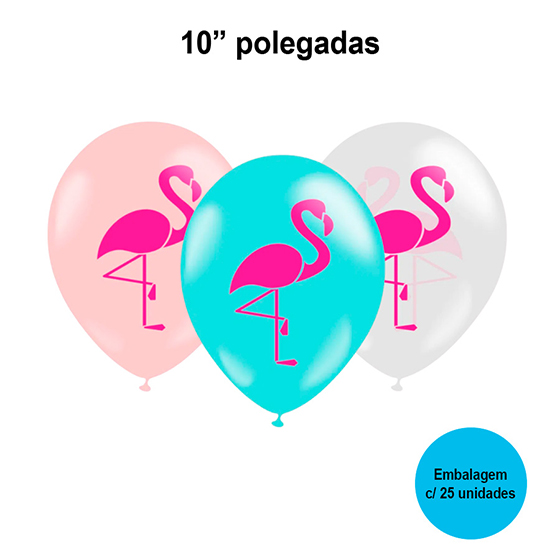 Balão Balloontech Flamingo 10'' Polegadas - 25 unidades