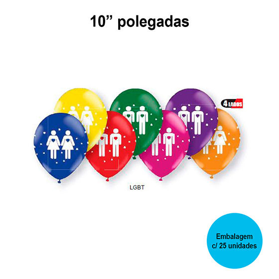 Balão Balloontech LGBT 10'' Polegadas - 25 unidades