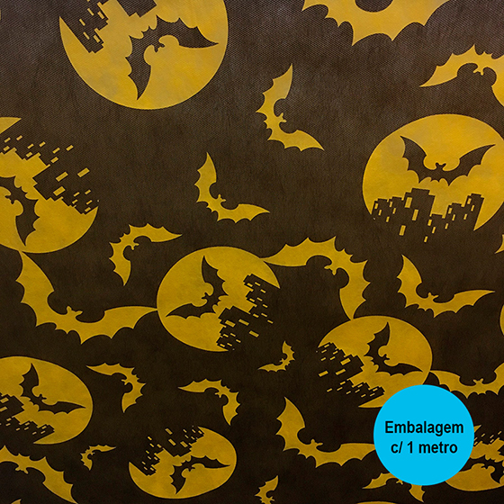 TNT Estampado Morcegos Halloween - 1 metro