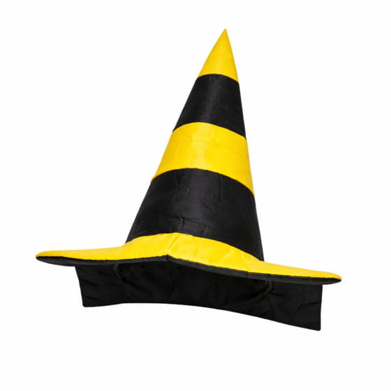 Chapéu Cone Sinalizador Preto e Amarelo