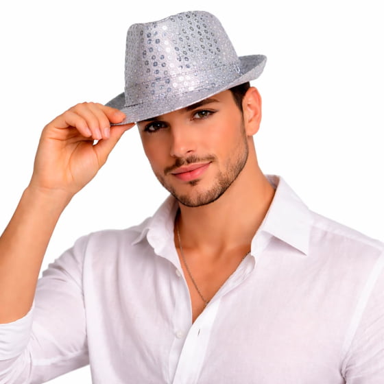 Chapéu Gafieira Luxo Lantejoula Escolha a Cor