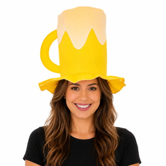 Kit 10 Cartolas Divertidas De Chopp Amarela Carnaval Boteco