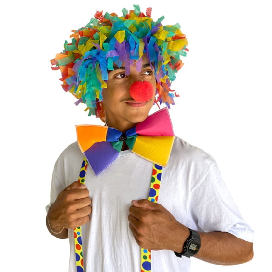 Gravatão Palhaço Colorido Cores Sortidas