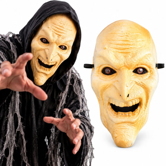 Máscara Velho Sinistro com Olhos Halloween Cosplay Máscara Velho Sinistro com Olhos Halloween Cosplay
