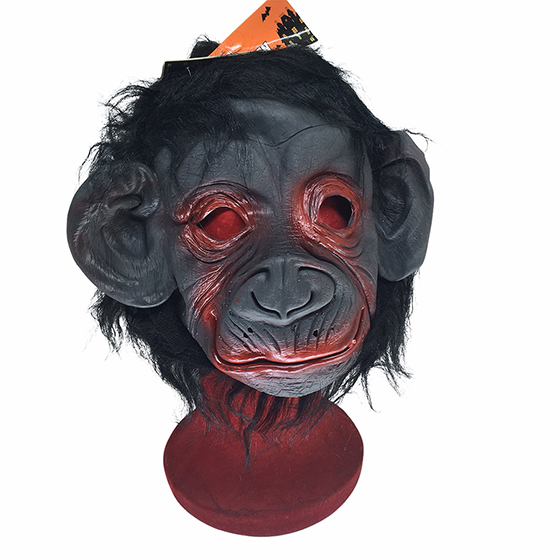 Máscara Macaco Gorila Preto Látex