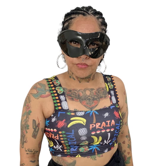 Kit 3 Máscaras Básica Lisa Preta Carnaval Baile de Máscaras