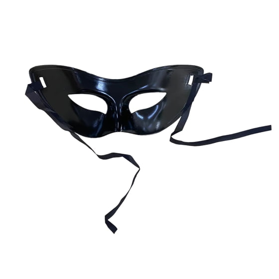 Kit 3 Máscaras Básica Lisa Preta Carnaval Baile de Máscaras