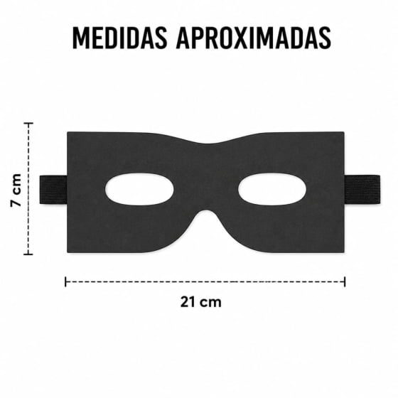 Máscara EVA Preta Acessório Fantasia Zorro Carnaval Cosplay