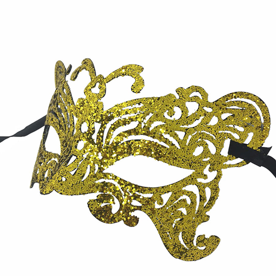 Máscara Mariposa Glitter Dourada