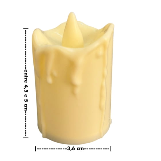 Vela Led Amarela 4,5 cm Importada