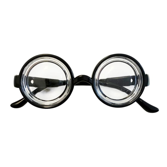 Óculos Fundo de Garrafa Fantasia Nerd Cientista Intelectual