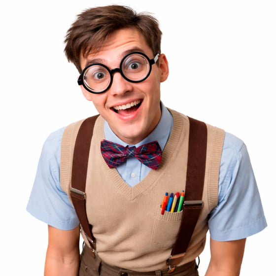 Óculos Fundo de Garrafa Fantasia Nerd Cientista Intelectual