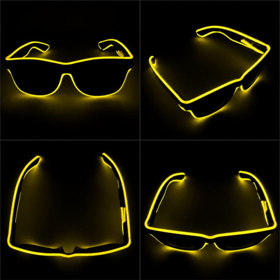 Óculos Luxo Led Festa Balada Cores