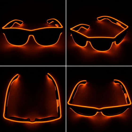 Óculos Luxo Led Festa Balada Cores