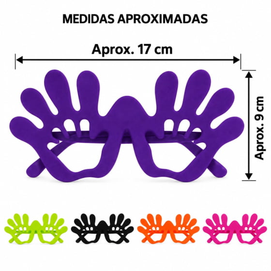 Óculos Mãozinha Sem Lentes para Festas 10 Unidades