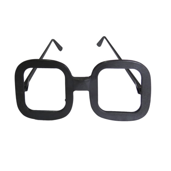 Óculos Quadrado Preto sem Lentes