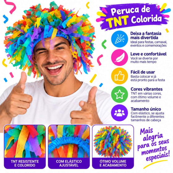 Peruca de Palhaço TNT