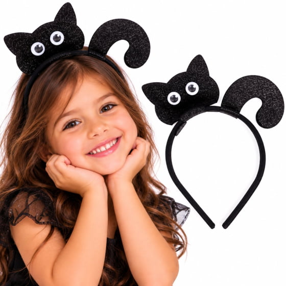 Tiara Gatinho Gatinha Miau EVA Glitter Cabelo Maluco