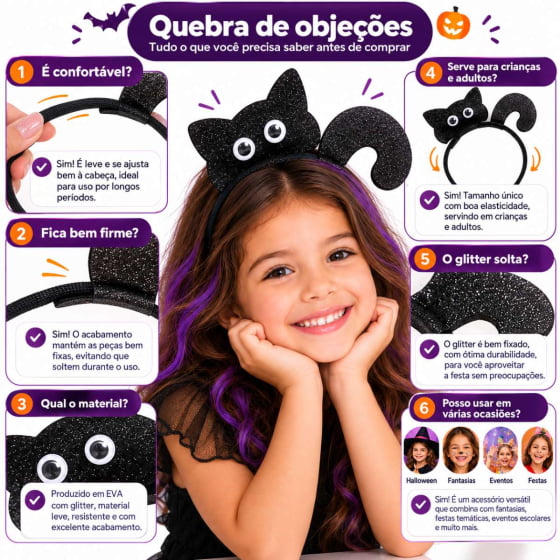 Tiara Gatinho Gatinha Miau EVA Glitter Cabelo Maluco Tiara Gatinho Gatinha Miau EVA Glitter Cabelo Maluco