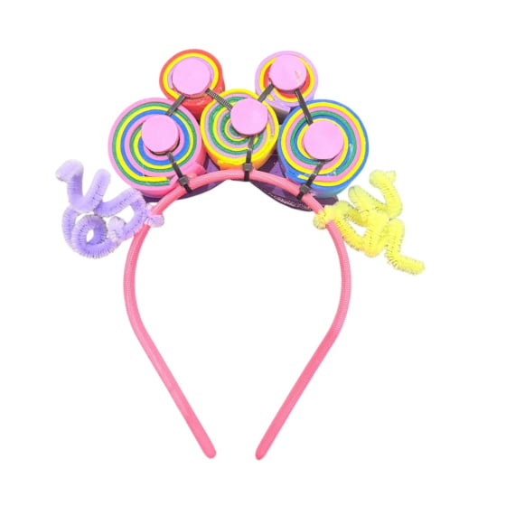 Tiara Colorida Doces e Guloseimas em EVA