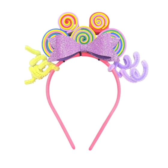 Tiara Colorida Doces e Guloseimas em EVA