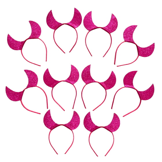 Tiara Diabinha Pink Despedida de Solteira Bride To Be - 10 unidades