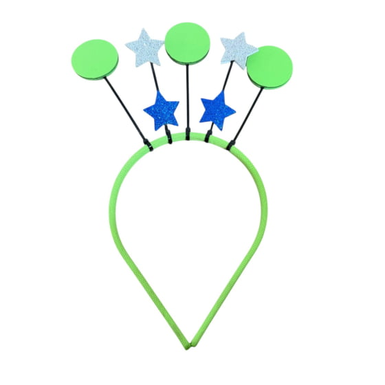 Tiara Divertida 3 Olhos Verdes Alienígena Alien Carnaval