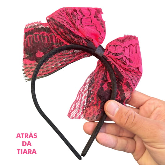 Tiara Laço Renda Anos 80 Festa Retrô Flash Back Carnaval