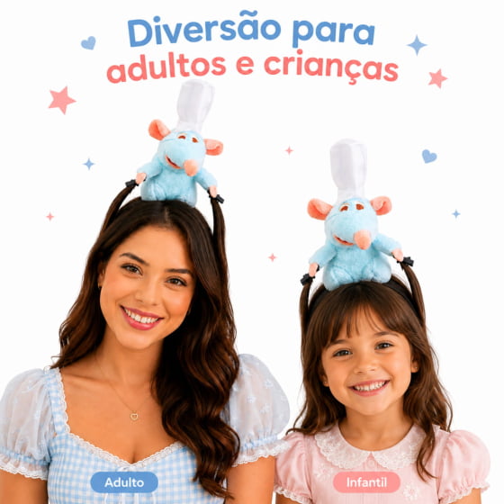 Tiara Maluca Ratinho Divertido Cabelo Maluco