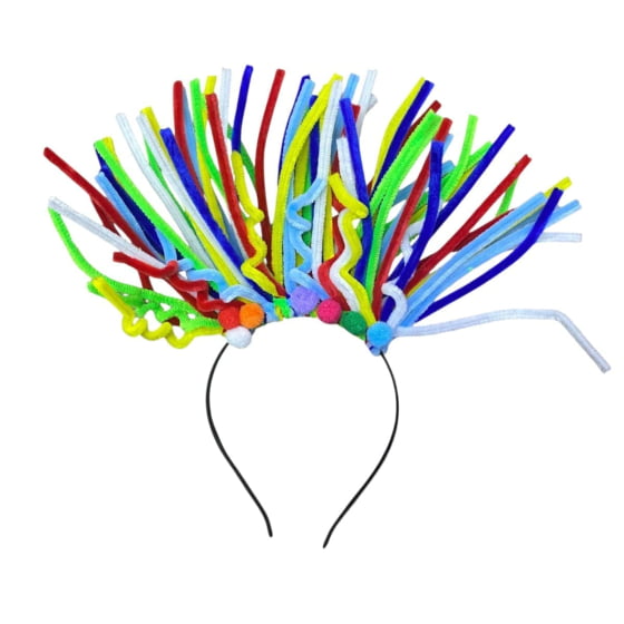 Tiara Maluquinha Hastes Flexíveis para Moldar Cabelo Maluco