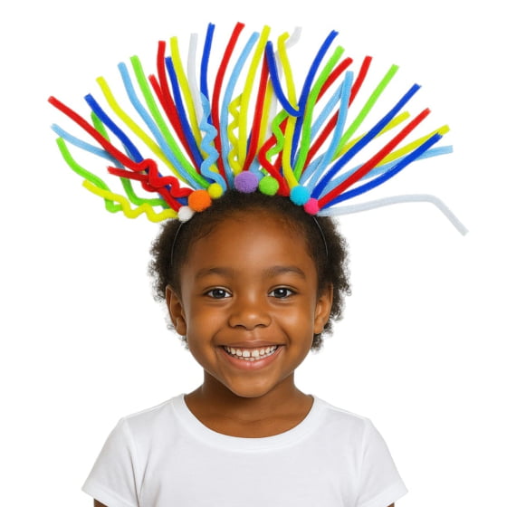 Tiara Maluquinha Hastes Flexíveis para Moldar Cabelo Maluco
