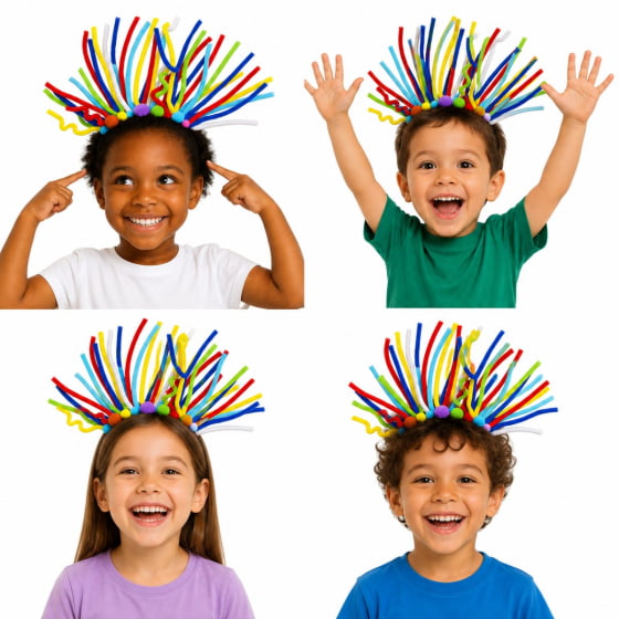 Tiara Maluquinha Hastes Flexíveis para Moldar Cabelo Maluco Tiara Maluquinha Hastes Flexíveis para Moldar Cabelo Maluco