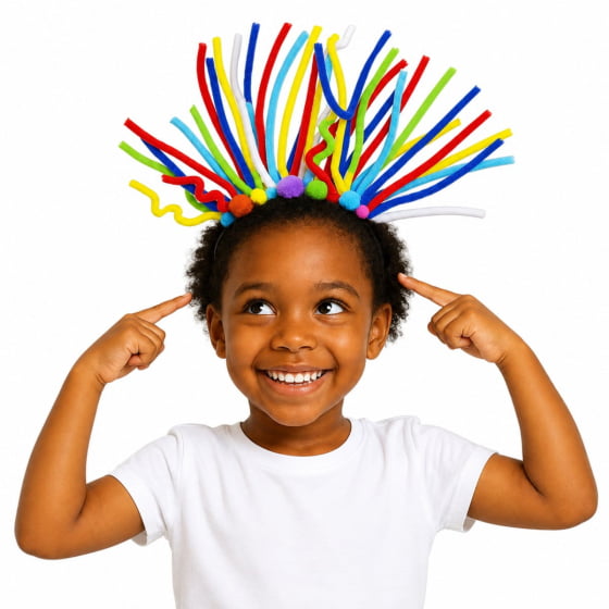 Tiara Maluquinha Hastes Flexíveis para Moldar Cabelo Maluco