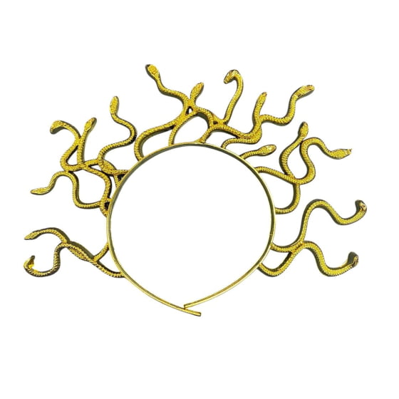 Tiara Medusa Dourada Importada