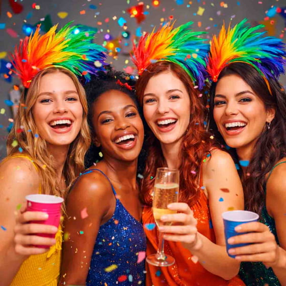 Tiara Penas Coloridas Carnaval Bloquinho